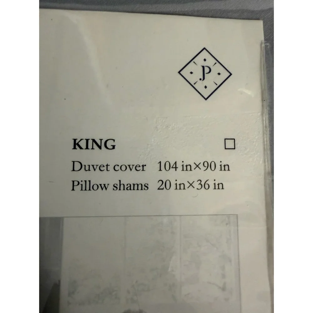 Johnpey Luxury Bedding King Duvet Cover Set Gray White Border Hotel Style 3 Pc